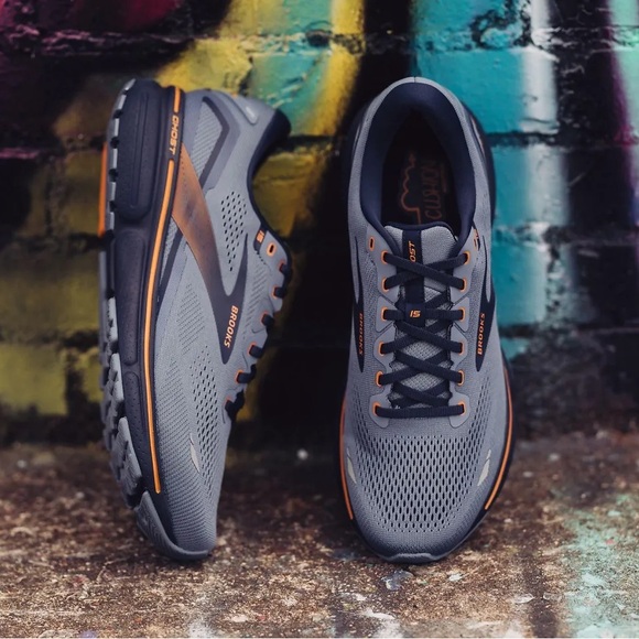 Brooks Other - Brooks Ghost 15 Shoes Mens Size 9.5 Blue Navy Running Sneakers Athletic Comfort